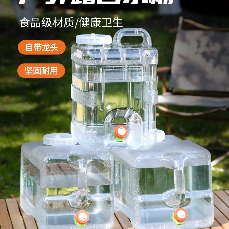 Уличное автомобильное ведро для воды, бытовое ведро для хранения воды, сумка для минеральной воды, сумка большой емкости, прозрачный резервуар для хранения воды с краном