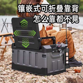 户外多功能钓鱼箱 可坐钓鱼配件路亚箱 垂钓可折叠手提可坐收纳箱