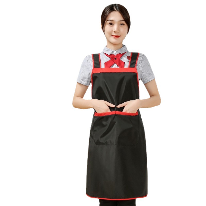 Comercio exterior a prueba de aceite impermeable delantal cocina tienda materna e infantil piscina tienda de lavado de coches guardapolvos Halter en forma de H delantal al por mayor