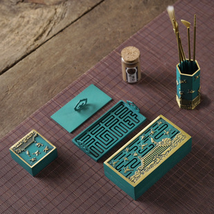 Incense suit Ruhe Beating Incense Seal Tool Brass Incense Powder Household Sleeping Incense Box Sandalwood Incense Stove