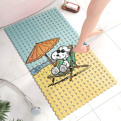 Avtomobil döşəmə paspasları – Foot Mat, Bathroom Floor Mat - snoopy-70x40cm-environmentally-friendly-odorless-shipped-on-the-same-day-simple-round-style