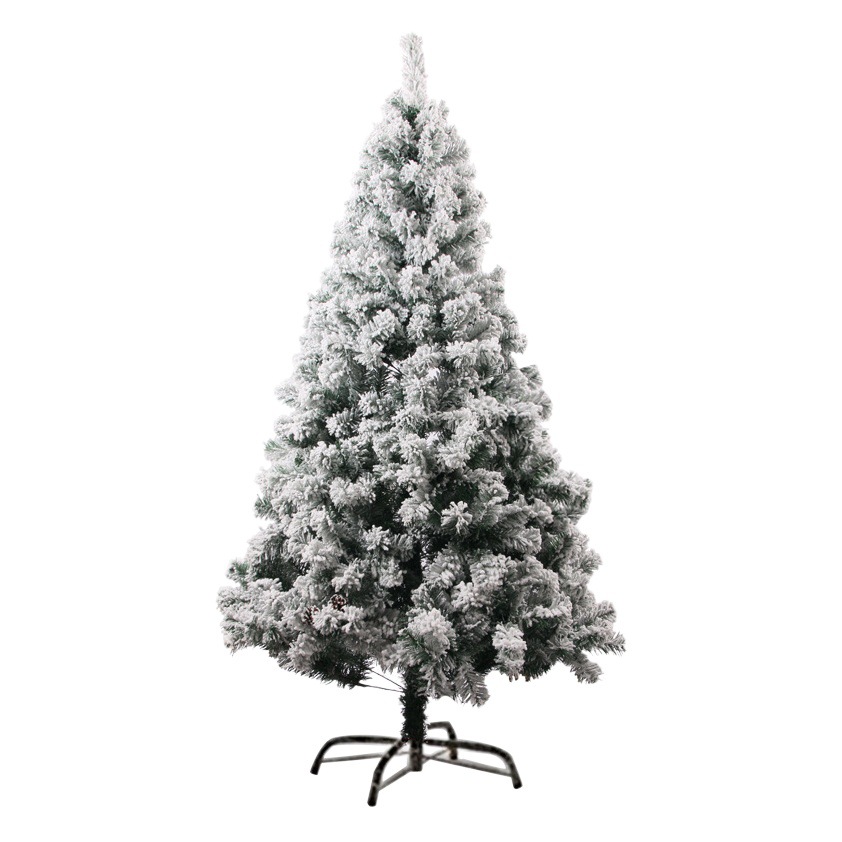 Navidad blanco nieve artificial de alto grado flocado nieve Pino árbol 1,5 m 2 m 3 M 4 m nieve Navidad flocado árbol