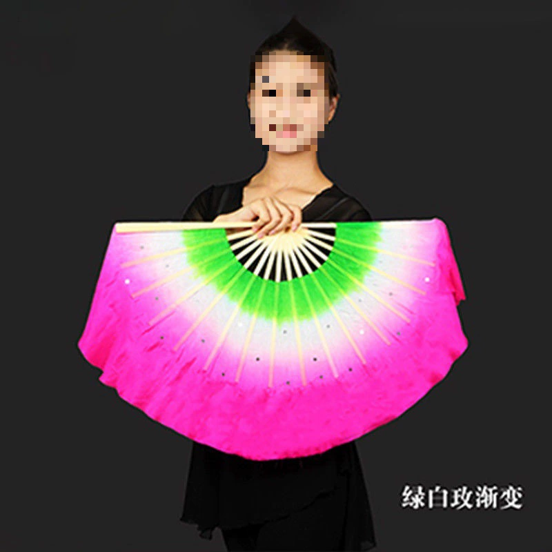 Dance fan simple silk dance fan double-sided children's Yangko 8 dance fan kindergarten primary school students performance.
