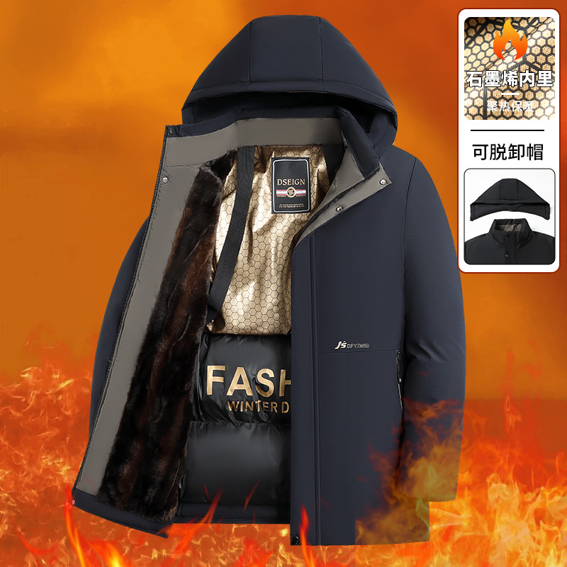 Chaqueta Acolchada con Capucha para Hombre Poliéster para Invierno
