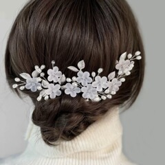 ヨーロッパとアメリカの国境を越えた売れ筋の花と葉の5本セット、U字型ヘアピン、ピンヘッドドレス、ブライダルウェディングヘッドドレス