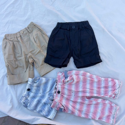 日单日系男女童短裤 26夏季天新梭织棉质夏天热裤海边裤