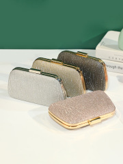 Chic versatile evening clutch bags with irregular vertical stripes and solid color mom and baby small square bags, lipstick and loose powder storage bags