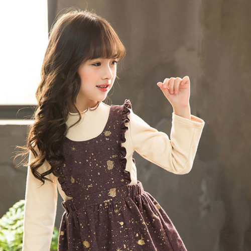Children's wig for girls, headwear for little girls, baby long hair style for photos, long curly hair simulation wig, head cover factory