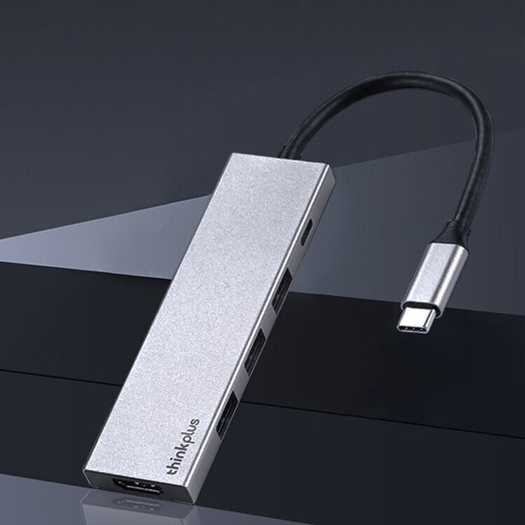 Suitable for Lenovo Type-C Multi-Function Extender Zinc Alloy Hub Laptop Plug-And-Play Model
