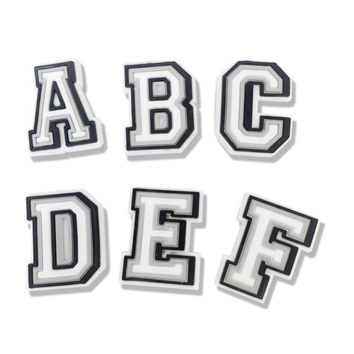 Cross-border supply exclusively for Amazon PVC soft rubber lettered clogs shoe buckles shoe flowers personalized DIY garden shoe accessories jewelry