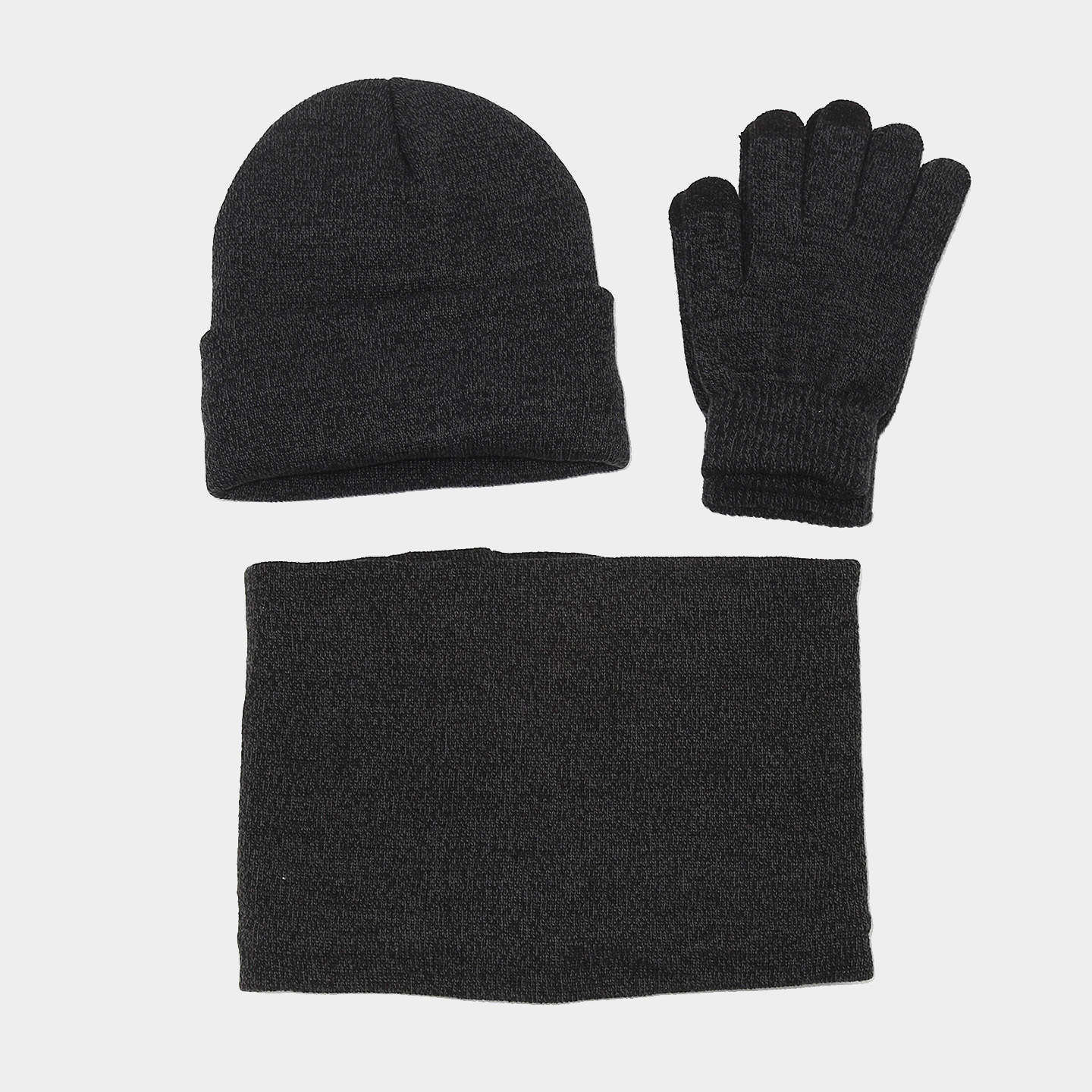 Bufandas, sombreros, guantes de tres piezas, invierno, esquí al aire libre, frío, sombreros de punto sólidos, calor, moda