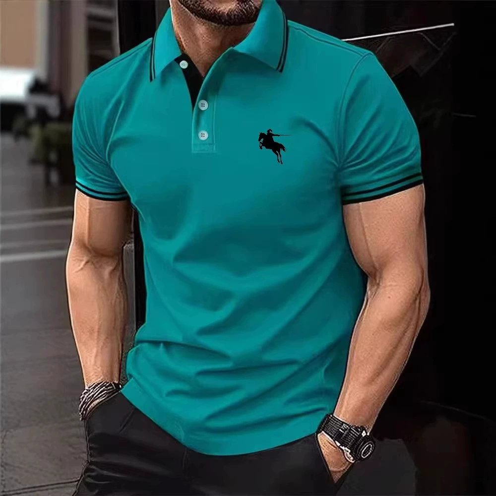 Оптовые поставки, дропшиппинг: Летние мужские рубашки для гольфа 2025 года с классическим воротником поло и короткими рукавами – хит продаж.