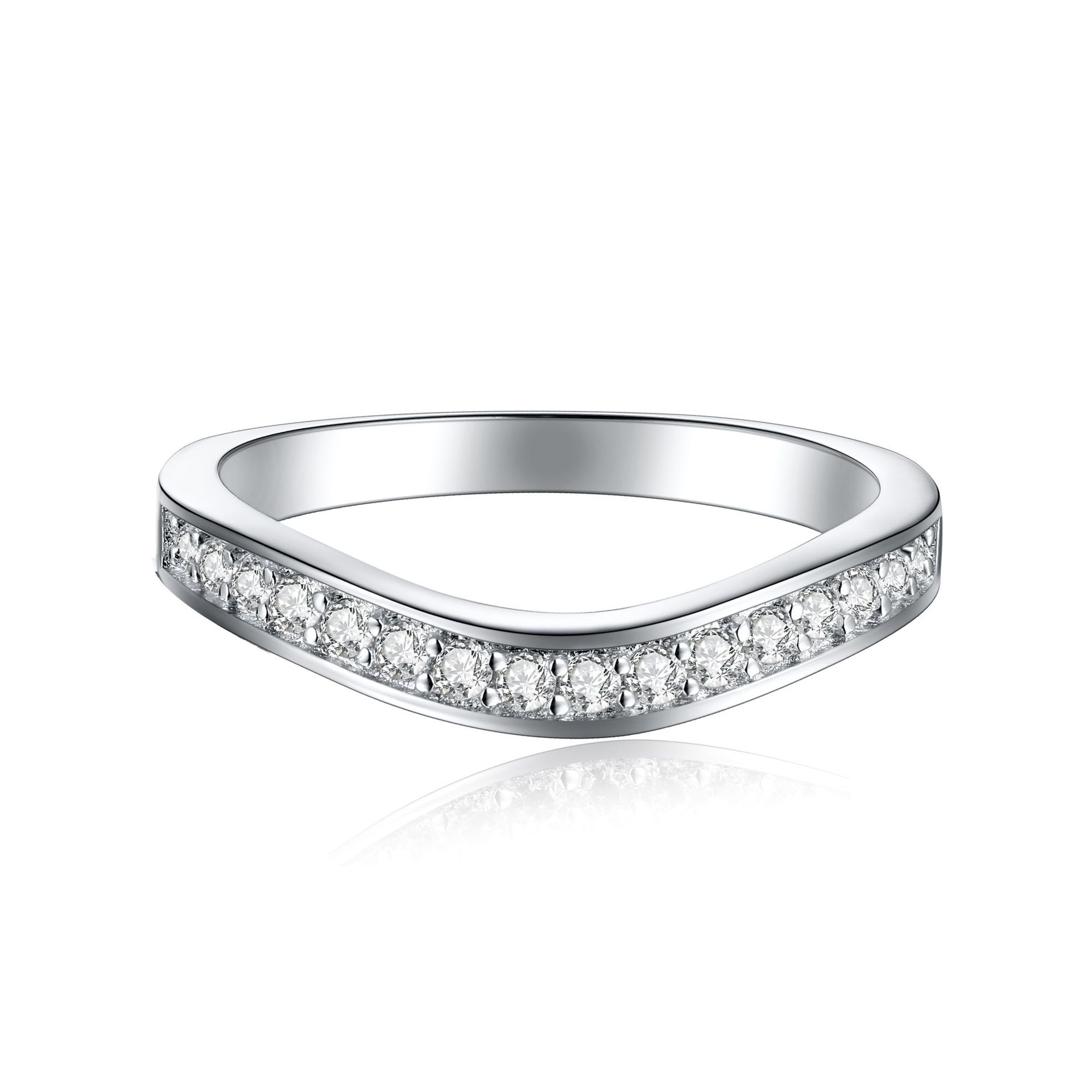 Cross-Border Jewelry S925 Sterling Silver Ring Women's Niche Stacking Set Ring Zircon Ring European and American Fashion Ring