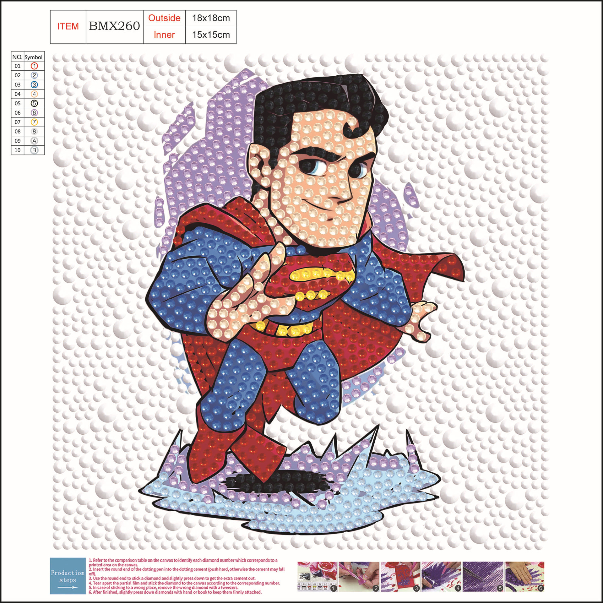 Nuevo kit creativo de pintura de diamantes DIY para niños, diseño de panda de dibujos animados, juguete de niña, pegatinas bonitas, pintura de diamantes completa, transfronterizo