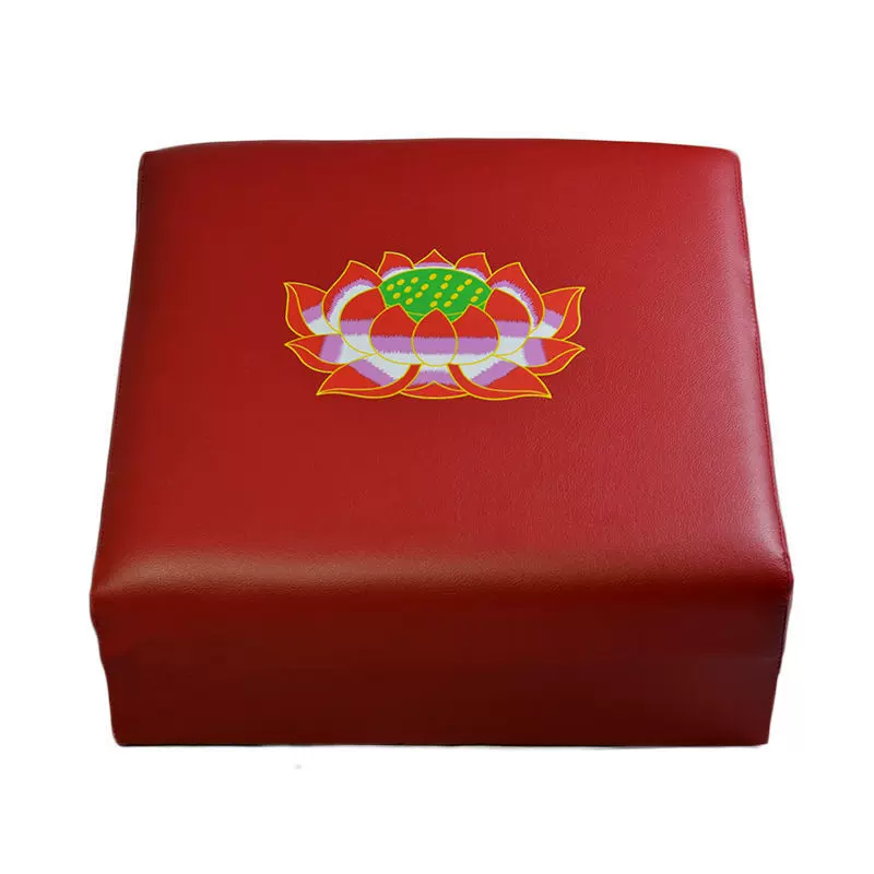拜佛凳莲花磕头凳 打坐垫椅子跪拜实木拜神禅修垫莲花方拜凳蒲团