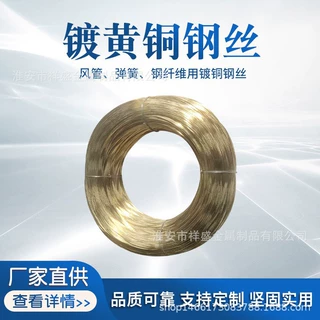 厂家批发风管用1.0mm黄铜钢丝  南通便宜高碳镀铜丝价格