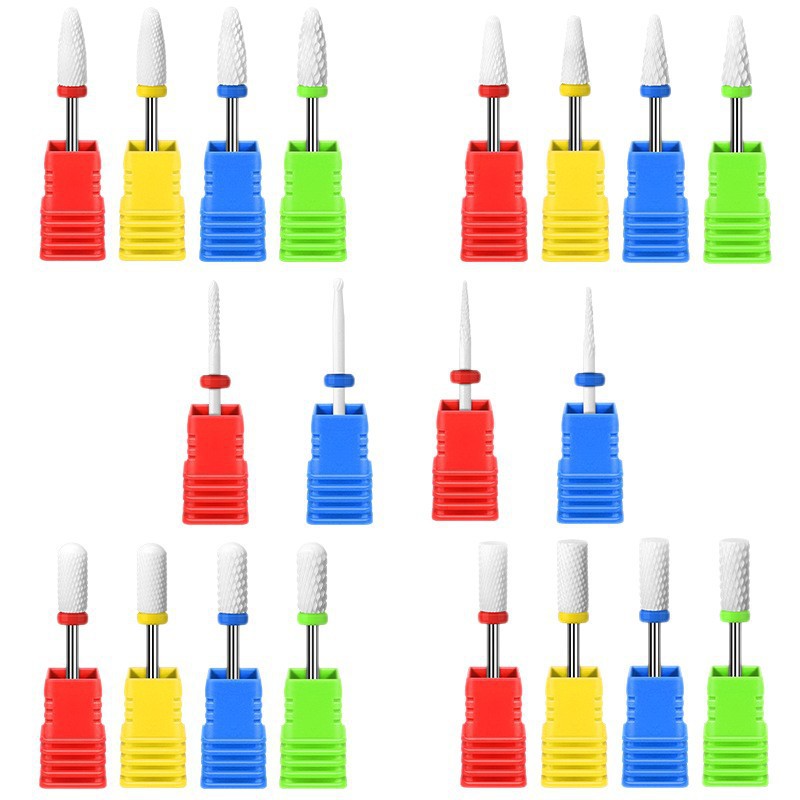 Cabeza de pulido de cerámica para uñas Cabeza de cerámica en forma de cohete pequeña Accesorios de amoladora eléctrica Despejado de piel muerta Accesorios de diamantes