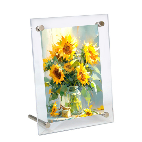 Acrylic photo frame table certificate frame display frame transparent crystal a4 table card certificate A3 advertising nail display frame