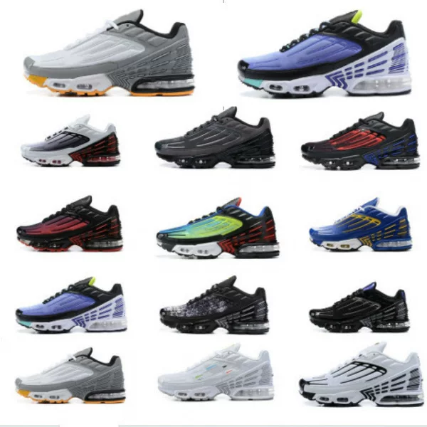 New Cross-Border Foreign Trade Sports Shoes Tn3 Two-Color Splicing Plus Air Cushion Men's and Women's Running Shoes 36-46