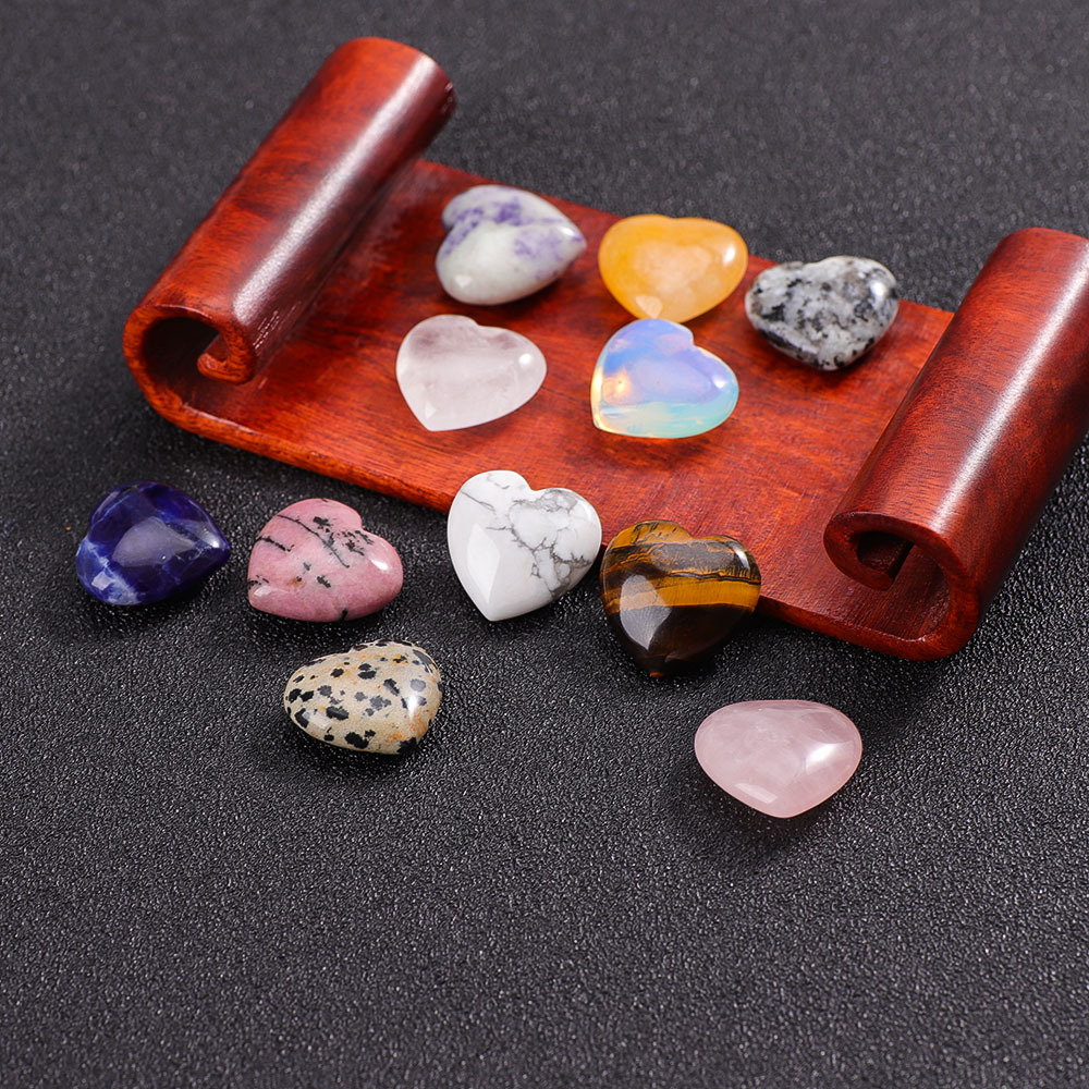 Ornaments Home Textiles & Decor Type Simple Style Heart Shape Natural Stone Gem Crystal Ornaments Artificial Decorations