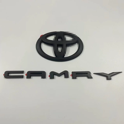 Suitable for Camry XSE cover car logo Toyota CAMRY label ABS modified car logo tail box cover logo (Car logo) - dumb-black