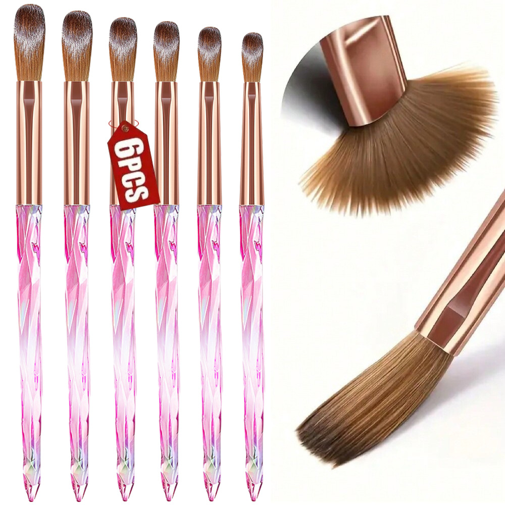 Cross-Border Pink Aurora Nail Art Pen Set, Diamond Handle Crystal Carving Pen, Extension Phototherapy Nail Art Pen New Product