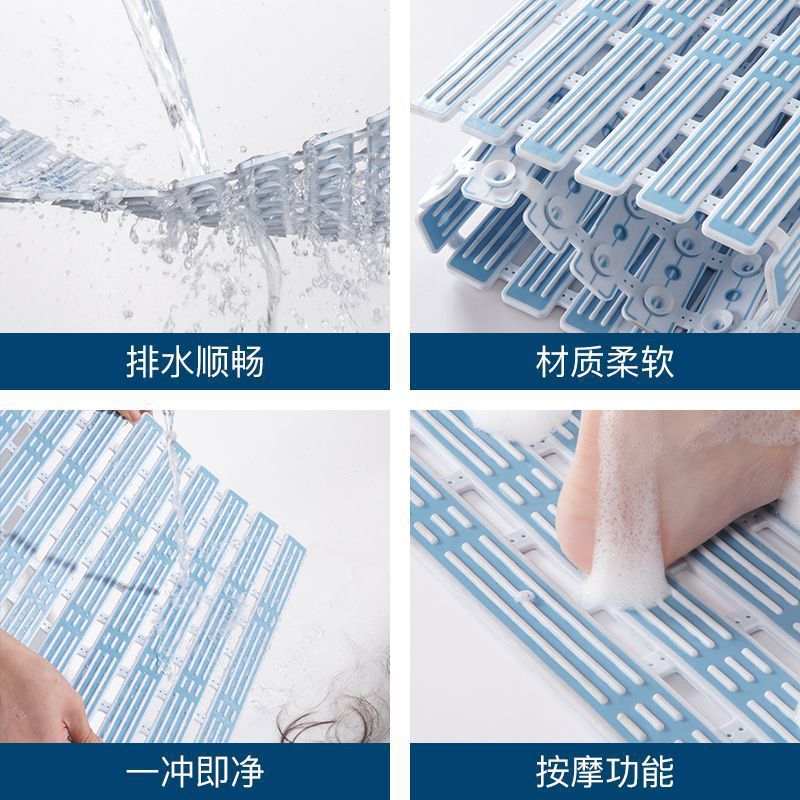 bambú drenaje cojín antideslizante plegable para baño doméstico ventosa fuerte para ancianos y niños cojín anti-caída