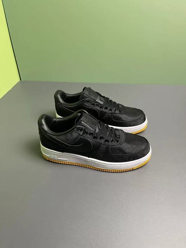 AF1 スニーカー 黒と白のシルク vl ジョイント ロートップ エア フォース ワン 男女兼用 藤原ヒロシ キャンパス カジュアル トレンド シューズ|undefined