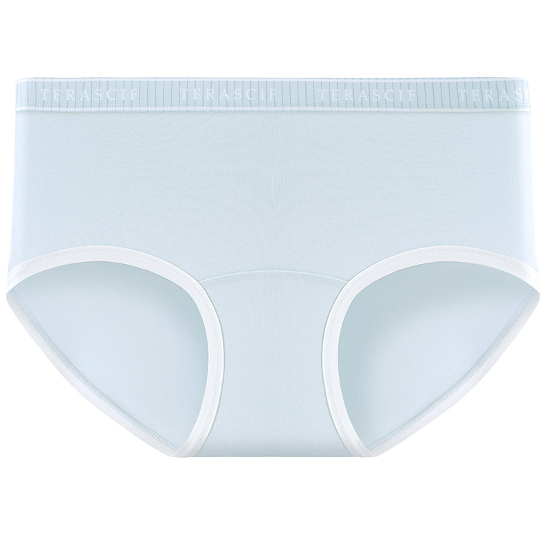 Bragas de entrepierna alargada, algodón puro para mujer, antibacteriano 10A, borde de color, cómodo, dulce de niña, calzoncillos sin costuras de cintura media
