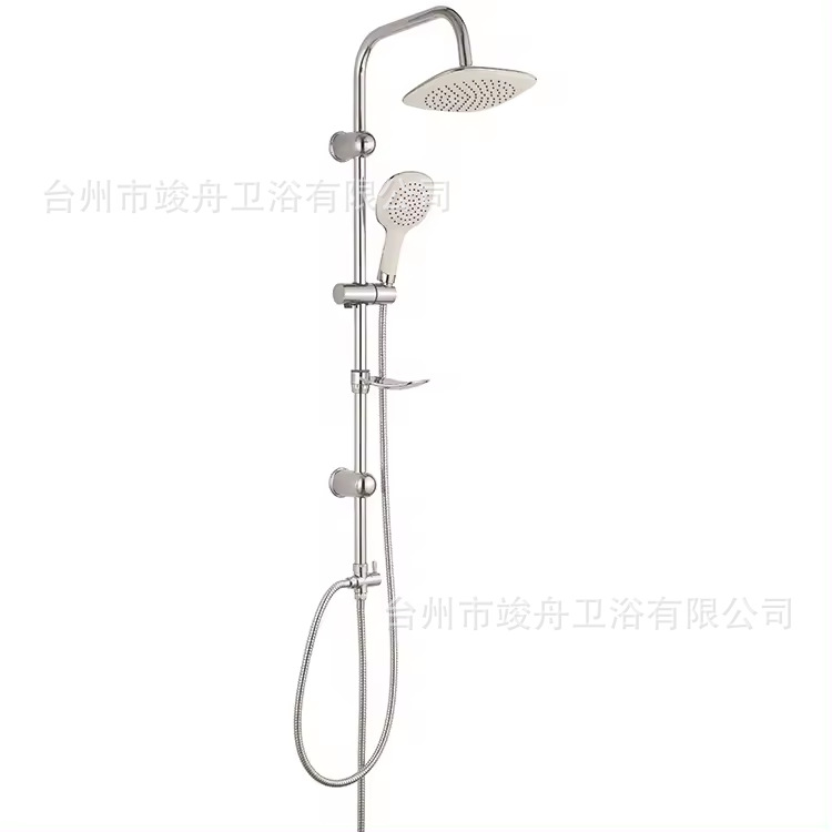 Ducha de cobre transfronterizo conjunto de ducha de válvula de mezcla negra bañera de grifo de ducha simple booster top