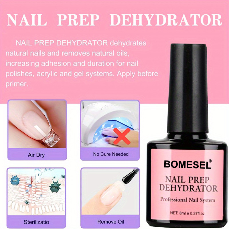 Deshidratantes y imprimación de uñas libres de ácido Preparación de uñas naturales Deshidratantes y imprimación de unión libre de acetona