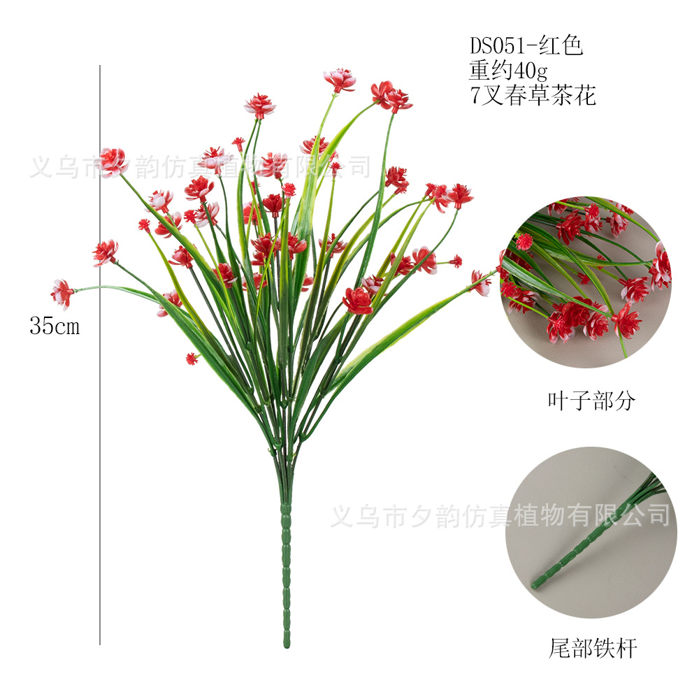 DS051-레드 7갈래 봄풀 동백
