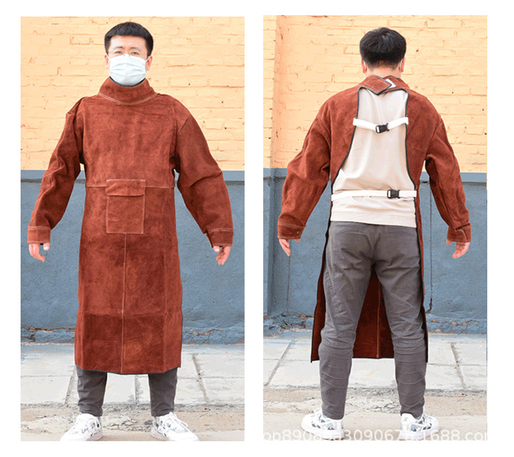电焊工防护装备专用围裙工作衣服男防烫阻燃防护服夏季