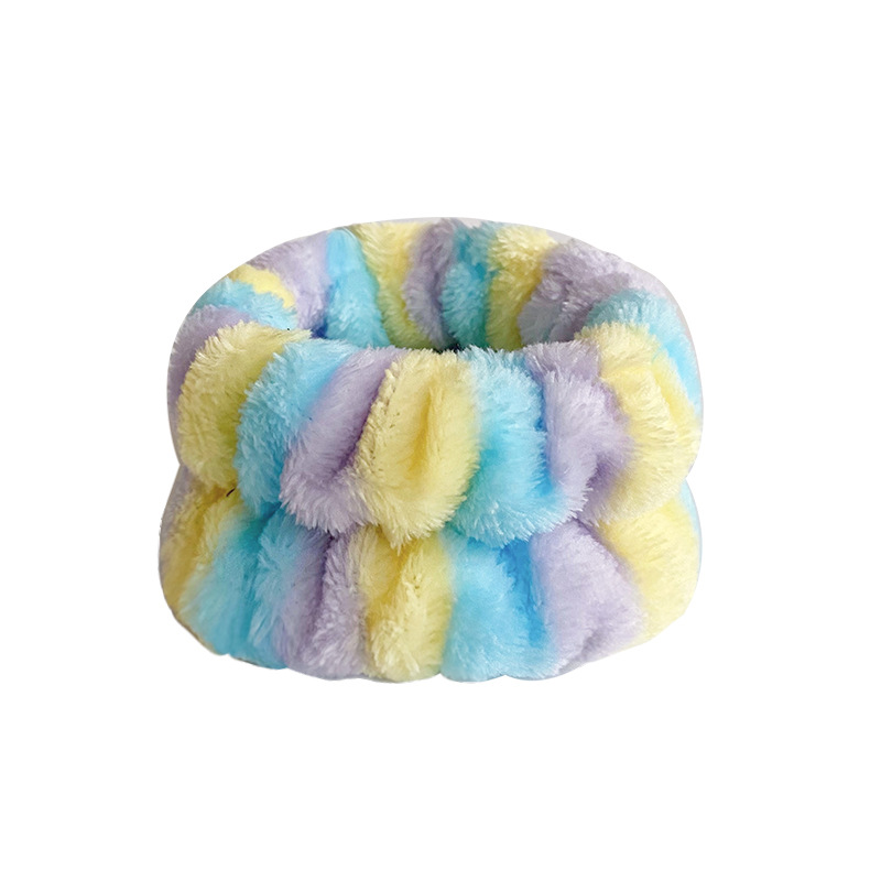 Amazon cross-border franela banda de pelo pulsera conjunto de pulsera absorbente de las mujeres deportes tie-dyed pulsera traje de vacío