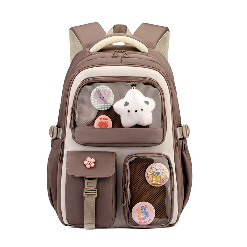 Mochila de pescado natural para estudiantes de escuela primaria 3 - 6 grados de protección de cresta para reducir la carga de estudiantes de secundaria de gran capacidad de moda mochila versátil