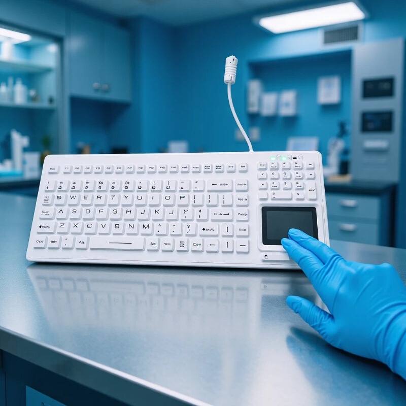 German Medical Keyboard, American Medical Keyboard, Medical Keyboard with Touchpad Available for Use with Medical Gloves