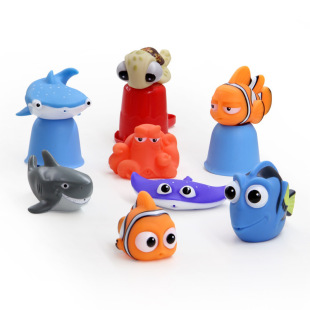 Cross-border exclusive bathroom bath underwater shark water spray water play vinyl floating animal marine clownfish devil fish