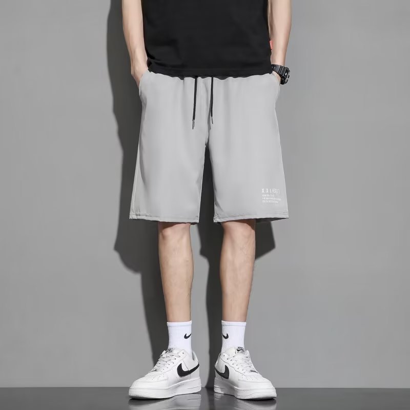 Moda recta verano moda juvenil moda marca hombres Pantalones deportivos elegantes pantalones casuales ins pantalones cortos rectos