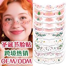 圣诞节脸部贴纸儿童跨境欧美妆容卡通临时纹身贴Christmas tattoo