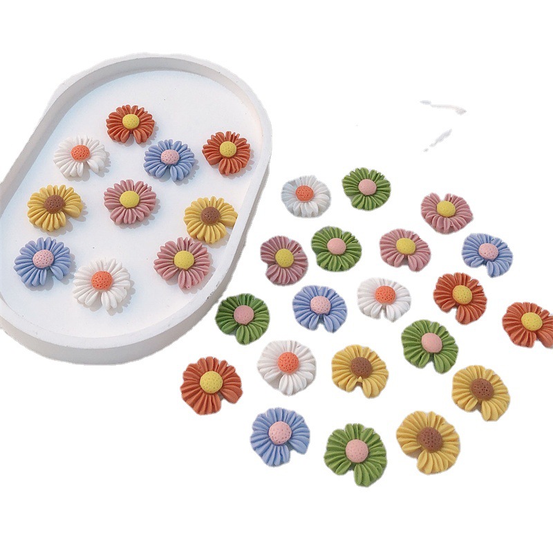 Xiaozou crisantemo resina horquilla accesorios teléfono móvil Shell diadema material caja de almacenamiento taza agua pegatinas DIY joyería