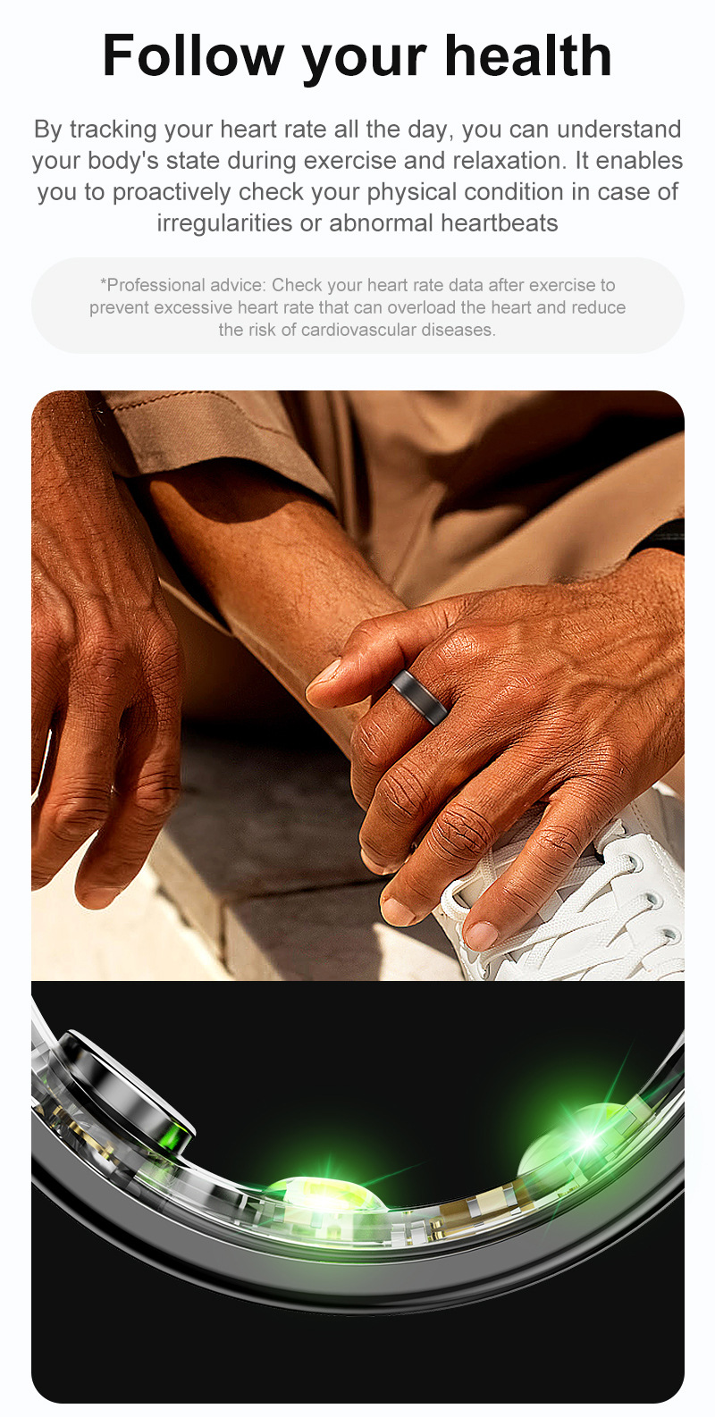 Smarter Ring Mit Herzfrequenz Schlaf Und Blutsauerstoffmessung_voghion.com