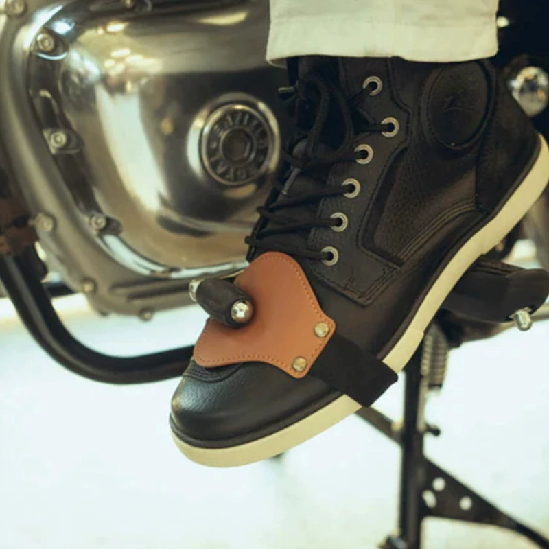 В наличии Мотоцикл Shift Устойчивый к царапинам чехол для обуви Кожаные ботинки Защитный кожаный чехол Кожаный персонализированный Чехол для обуви