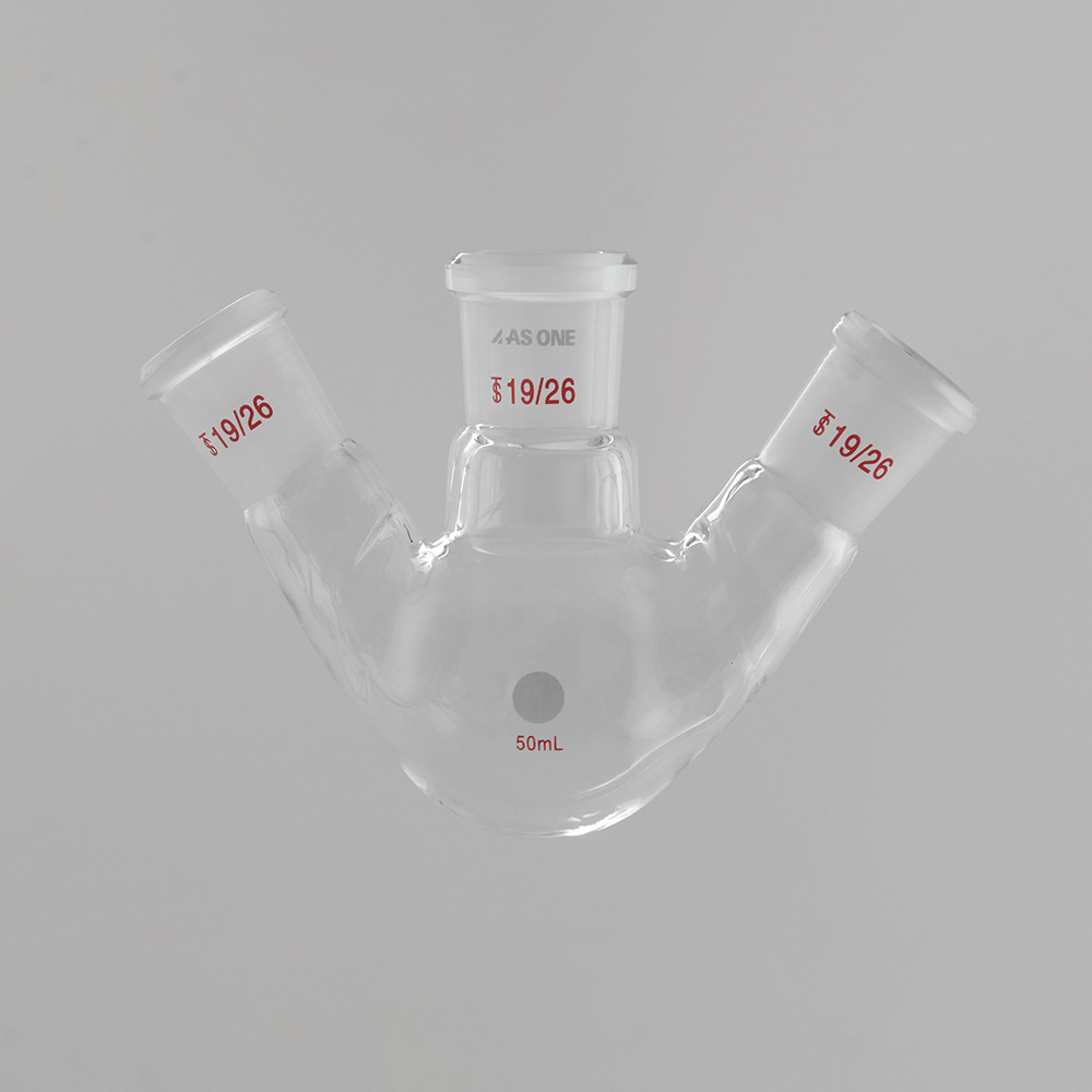 ASONE 亚速旺 三口烧瓶(直口) 100ml 19×19×19