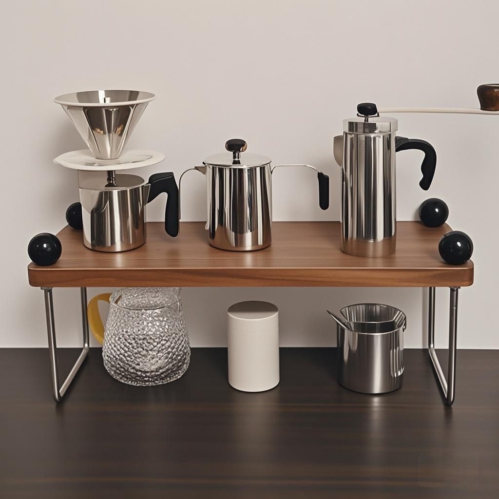 Car Storage Rack Cup Holder Coffee Cup Holder Solid Wood Desktop Cup Organizer Vintage Style Stainless Steel Cup Holder DIY