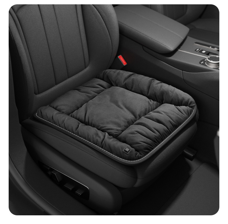 Car Heated Seat Cushion Winter Plush Single Piece Car Seat Cover Thickeneded Rear Car Seat Cushion Warm Electric Heating