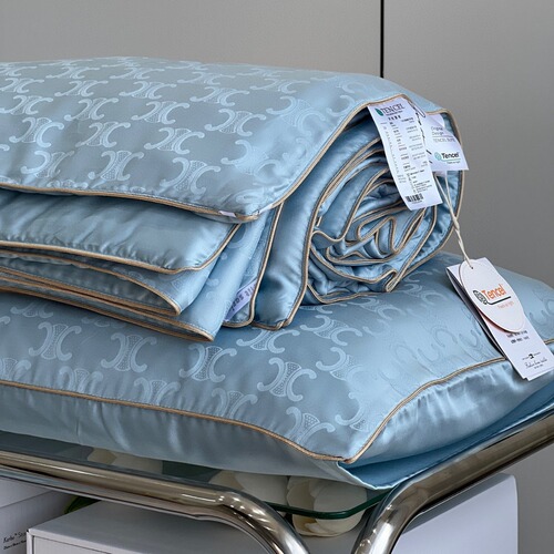60-count Austrian Tencel jacquard summer cool quilt four-piece set simple naked sleeping air-conditioned quilt summer washable summer quilt