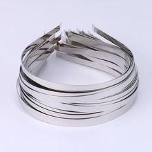 发箍铁头箍DIY饰品配件3mm5MM7mm10mm电镀镍色发箍材料黑色底胚