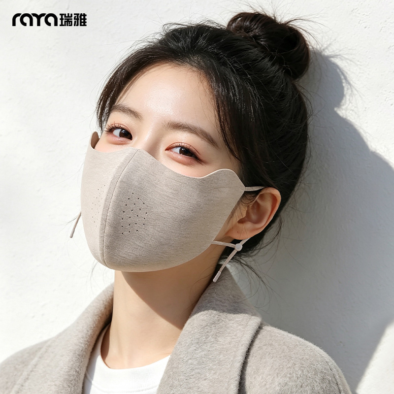 Ruiya Seamless Three-Dimensional Warm Mask for Women in Autumn and Winter, Windproof, Cold-Proof, Washable, Dust-Proof Face Mask, Anti-Freeze Face Mask