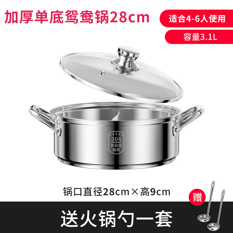 [두꺼운 소재] 304 원양냄비 - 28cm 4~6인용