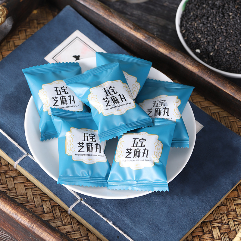 Dong'e Youyuan Five Treasures Sesame Balls, Zi Yi Black Sesame Balls, Red Date Mulberry Sesame Balls Factory Wholesale No Added Sugar